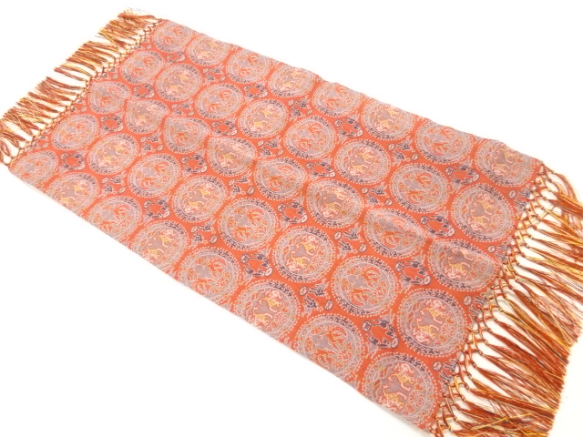 JAPANESE KIMONO / VINTAGE PLACE MAT / WOVEN TRADITIONAL PATTERN